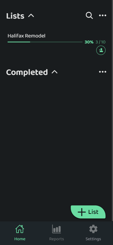 Screenshot: Archiving One List at a Time