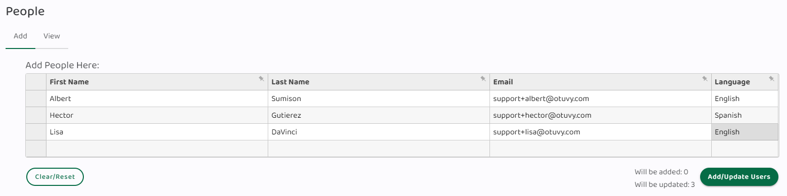 Screenshot: Mass Upload Users