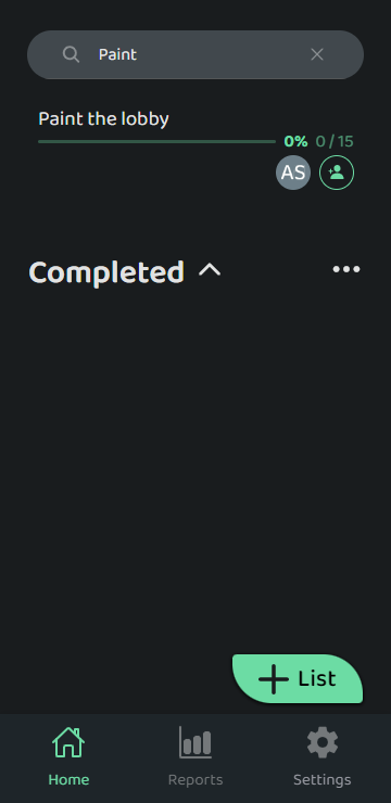 Screenshot: Searching Through Lists