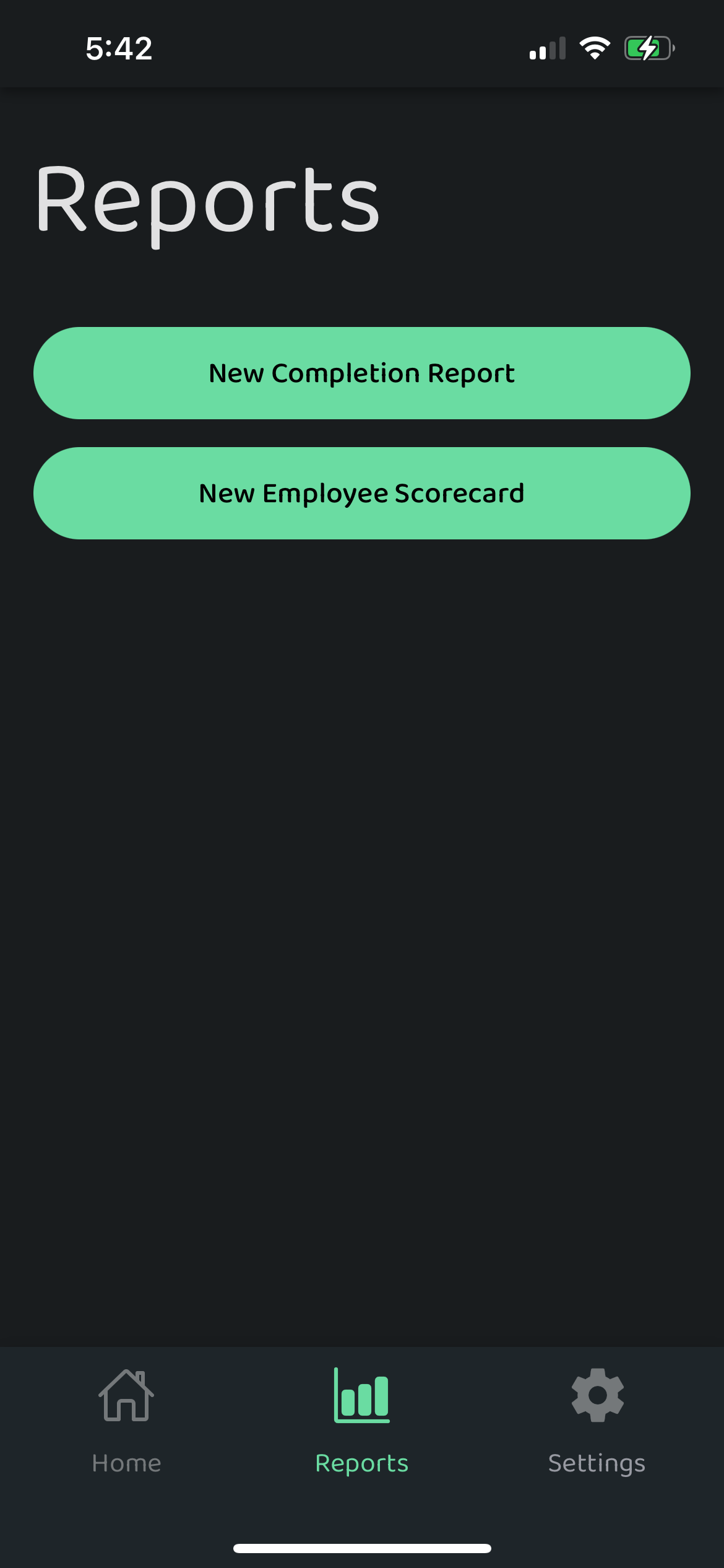 Screenshot: Reporting in Otuvy Frontline Mobile