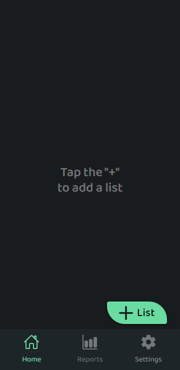 Screenshot: Lists Page