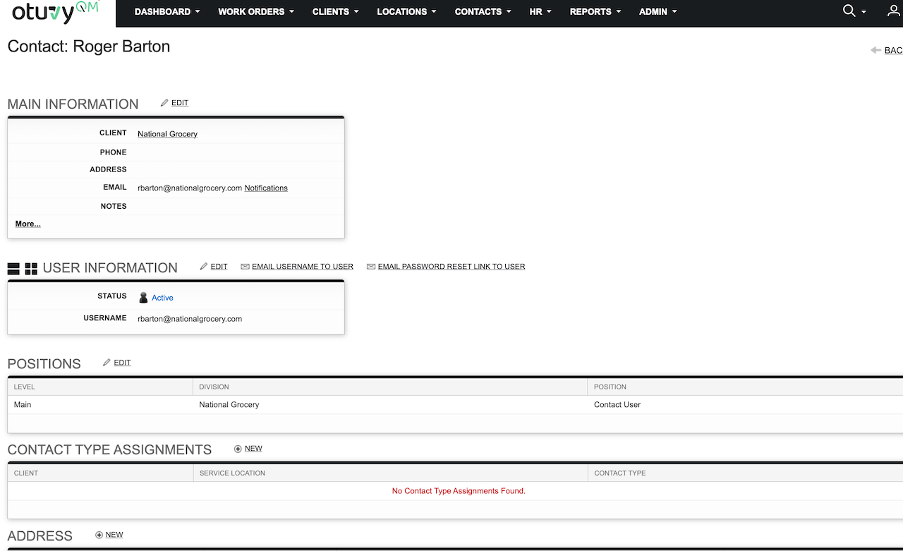Screenshot: Contacts