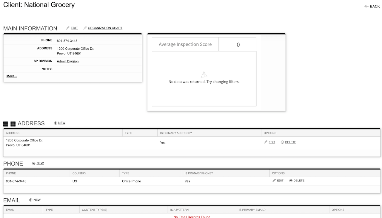 Screenshot: What is a Client Record?