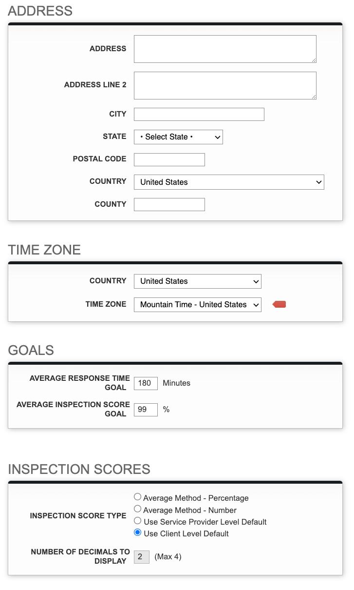 Screenshot: How to Create a Service Location Record