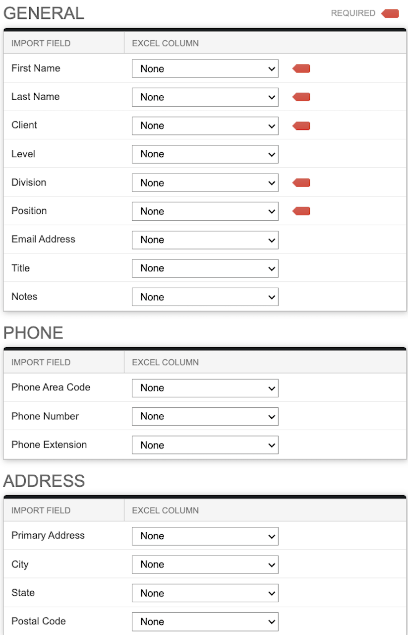 Screenshot: Import Process