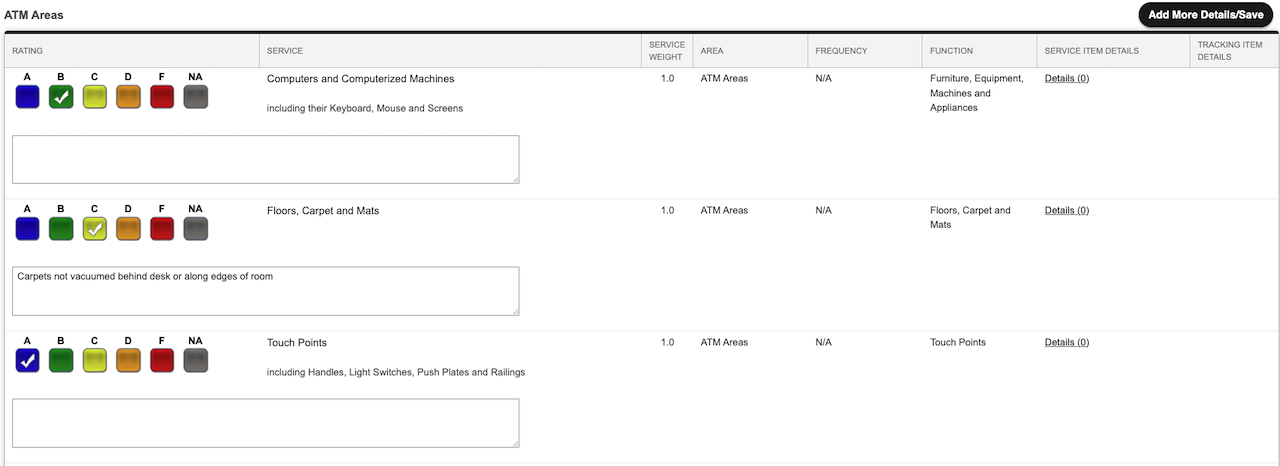 Screenshot: Services