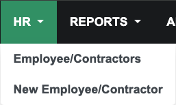 Screenshot: How to Create an Employee/Contractor Record