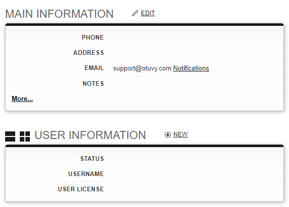 Screenshot: Activating a New Employee's User Info