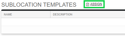 Screenshot: Assign the Sublocation Template Via the Location Record