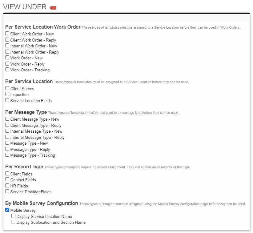 Screenshot: Create the Survey