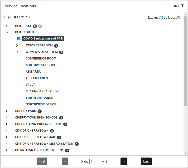 Screenshot: Unassigning Templates