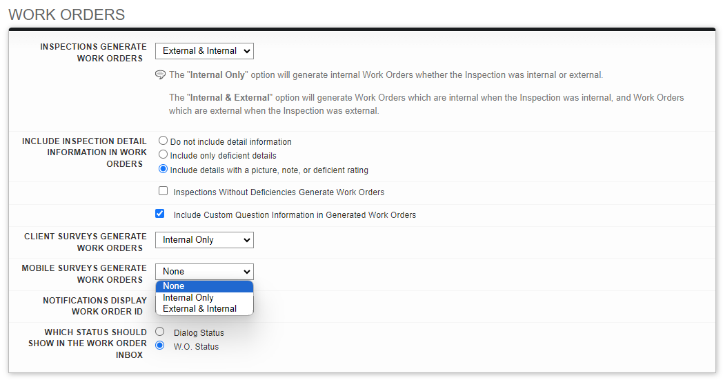 Screenshot: Automatically Generate Work Orders from Mobile Surveys