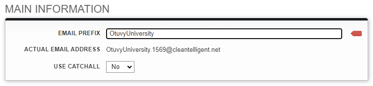 Screenshot: Creating a Custom Email Address