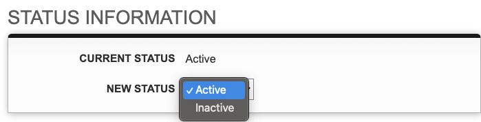 Screenshot: Inactivating a Contact or HR Record