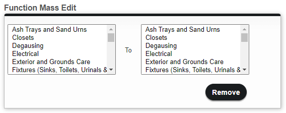 Screenshot: Mass Function Edit
