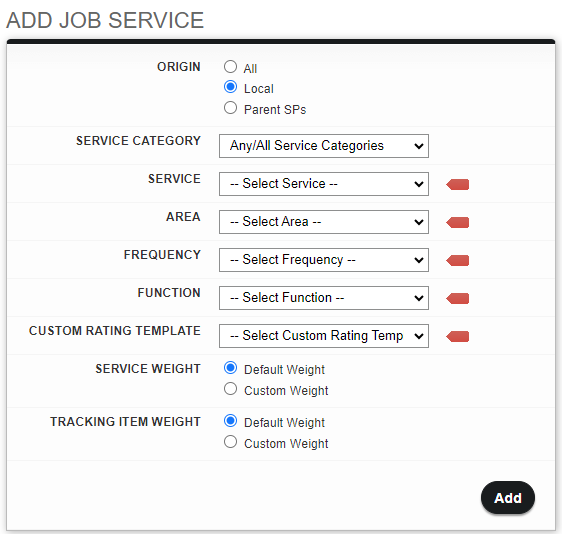 Screenshot: Editing Services