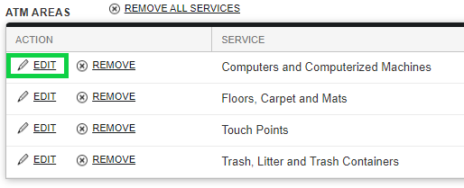 Screenshot: Editing Services