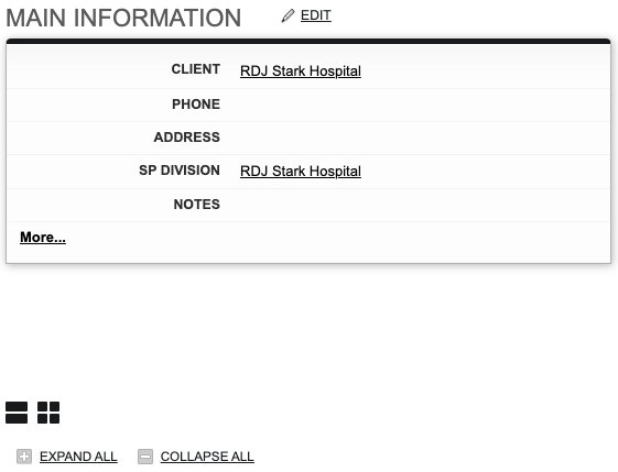 Screenshot: Assigning a Job Template from the Service Location Record