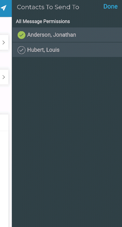 Screenshot: Manually Selecting Users