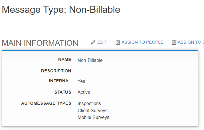 Screenshot: Selecting a Message Type