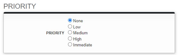 Screenshot: Work Order Priorities