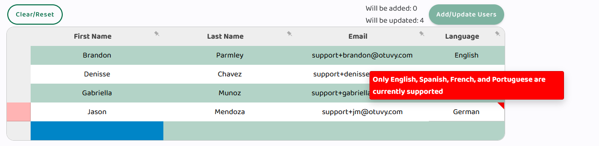 Screenshot: Troubleshooting