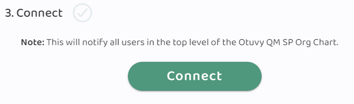 Screenshot: Step 5: Connect Otuvy QM and Otuvy Frontline