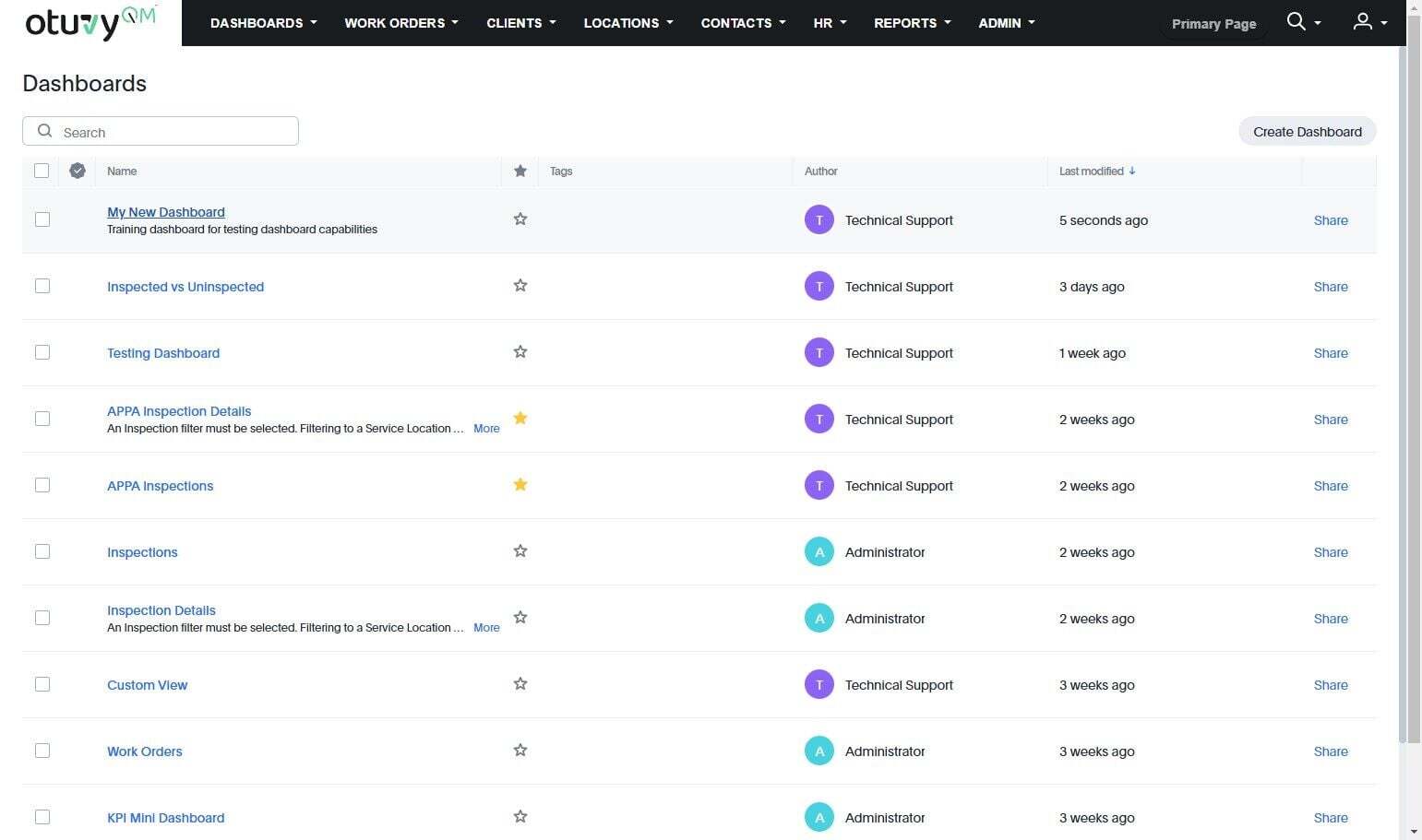 Screenshot: Pin a Dashlet