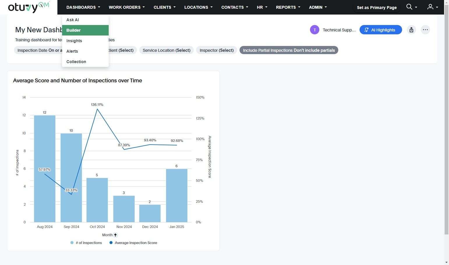 Screenshot: Create a Dashlet