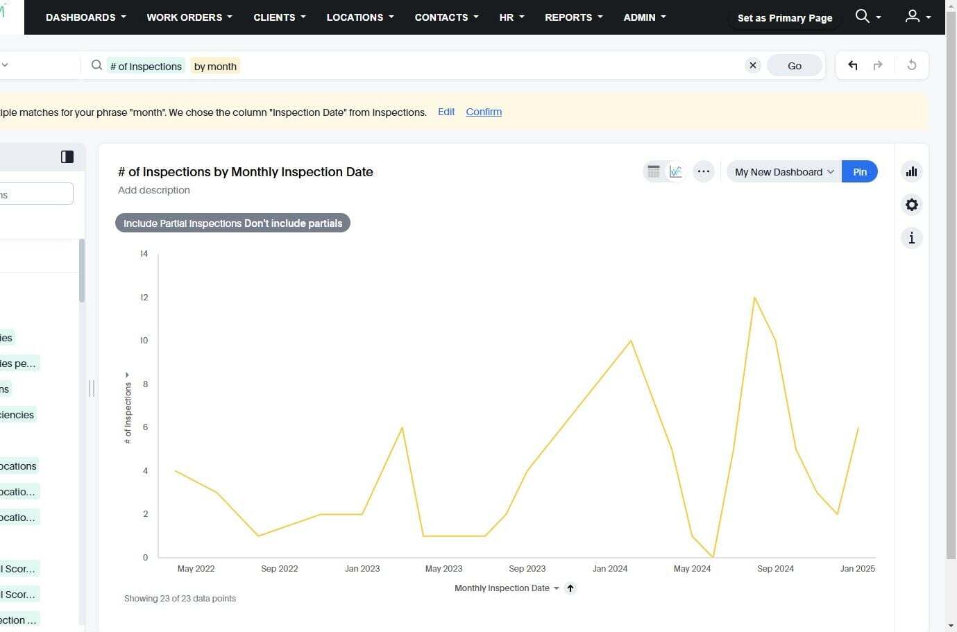 Screenshot: Create a Dashlet