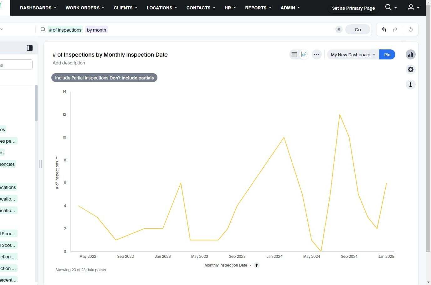 Screenshot: Create a Dashlet