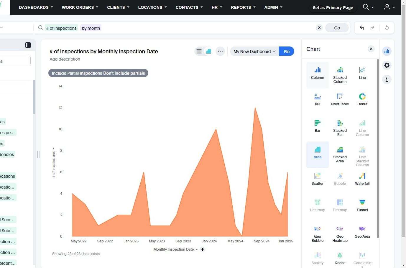 Screenshot: Create a Dashlet