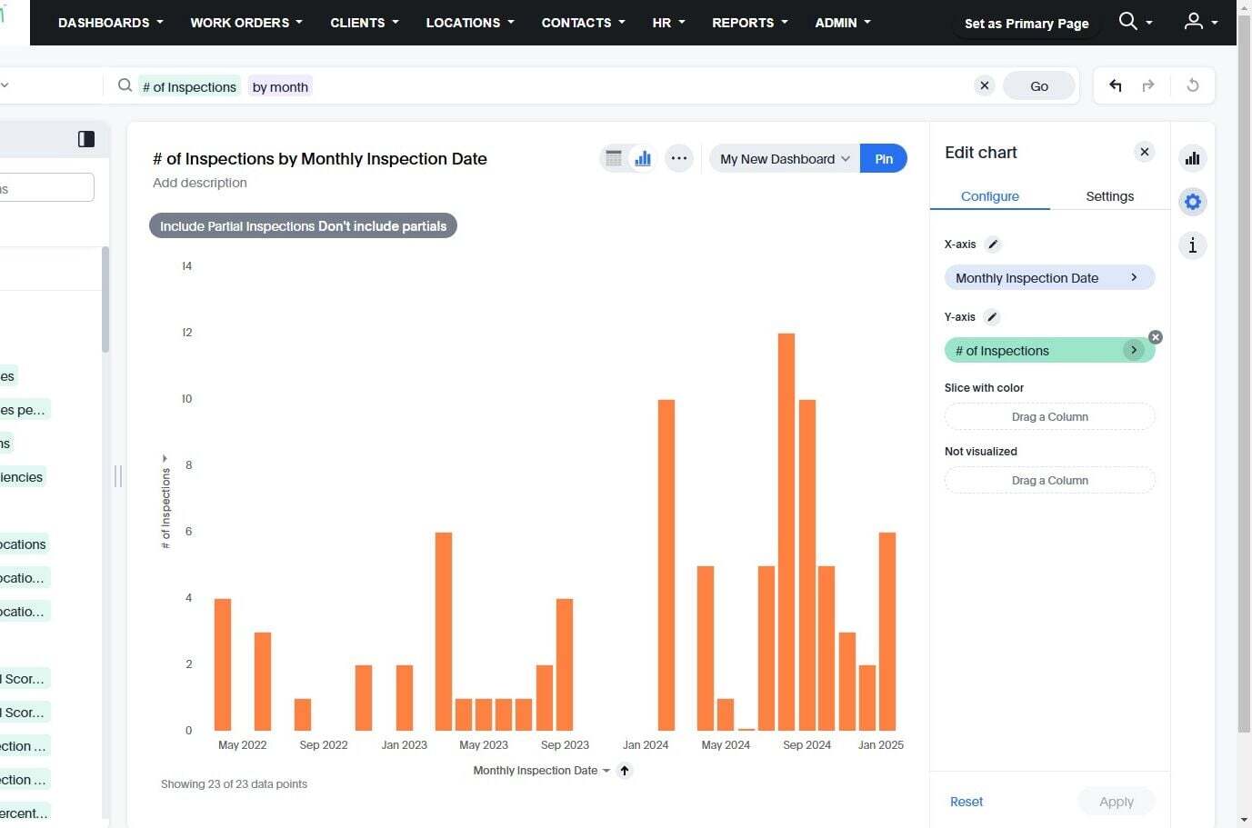 Screenshot: Create a Dashlet
