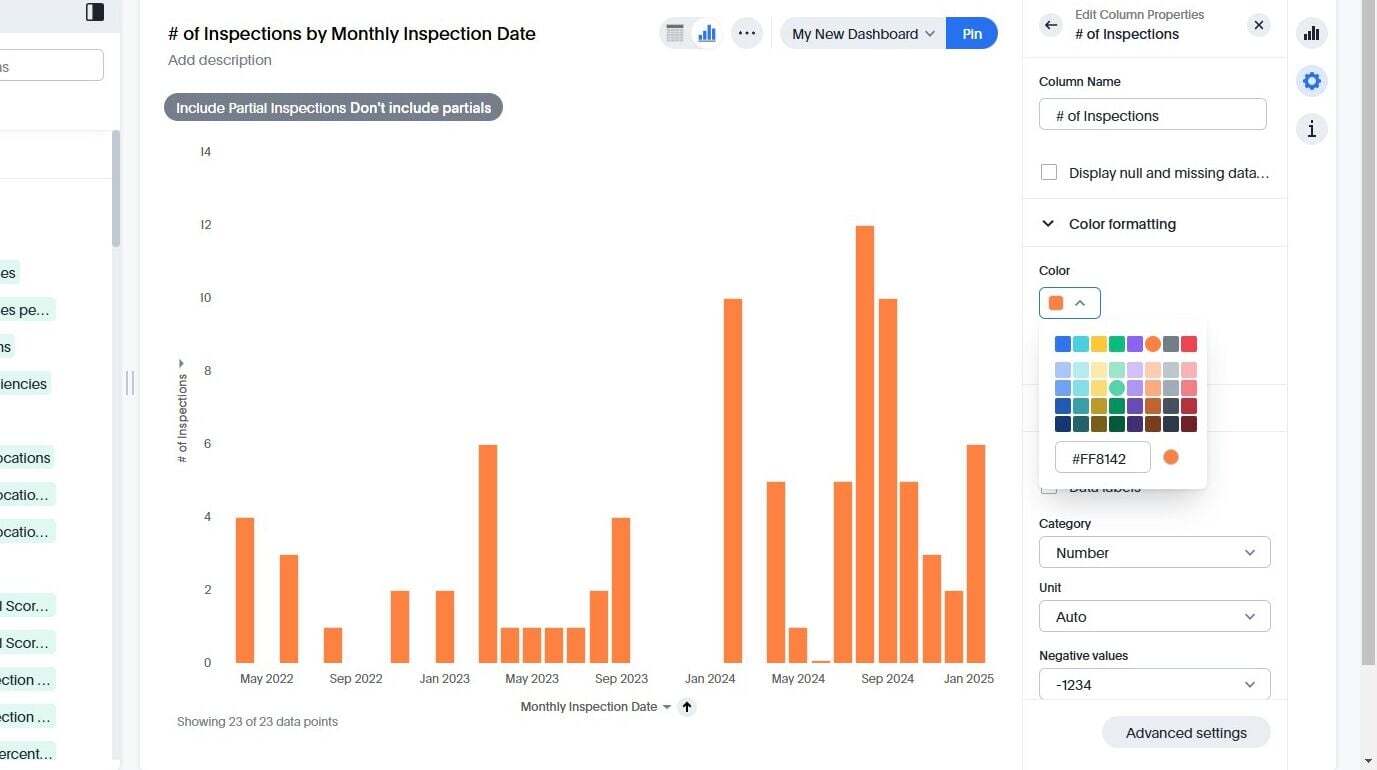 Screenshot: Create a Dashlet