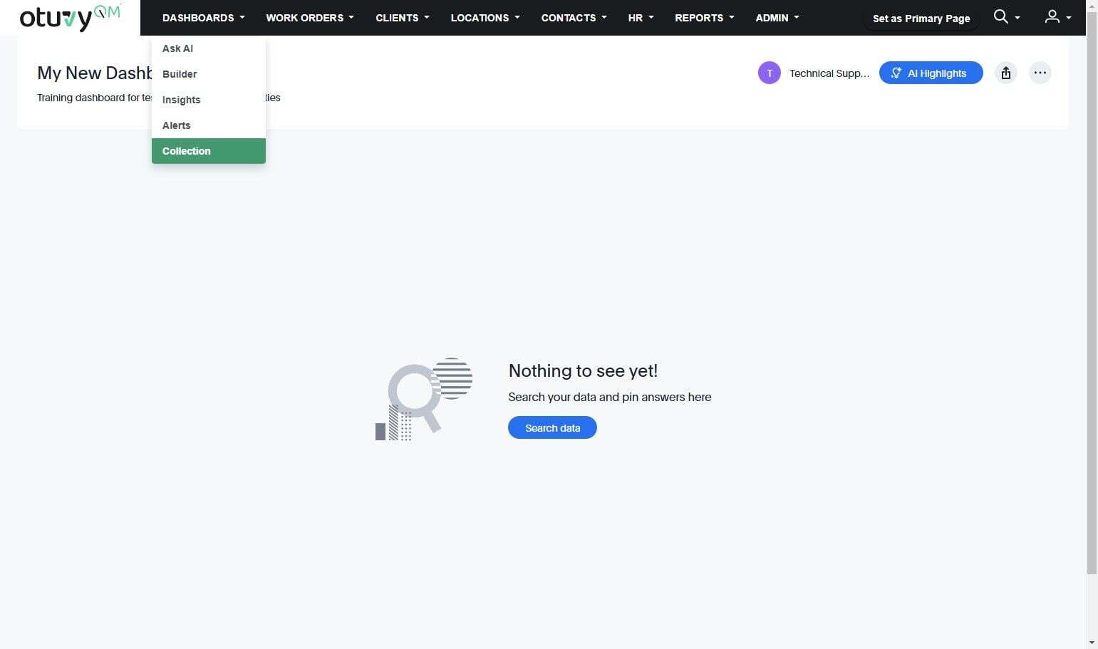 Screenshot: Pin a Dashlet