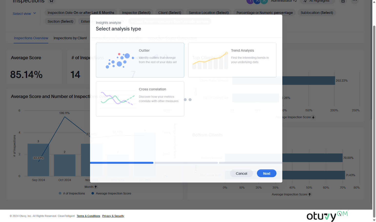 Click on Insights analyze