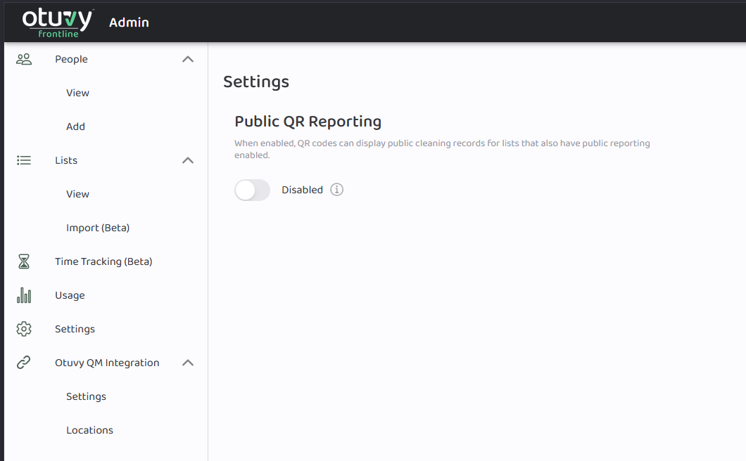 Screenshot: Step 1 — Enable the Feature Account-Wide